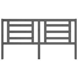 Berkfield Home Bed Headboard Grey 186x4x100 cm Solid Pine Wood - Size: 186 x 4 x 100 cm - thumbnail 3
