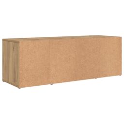 Berkfield Home TV Cabinet with Storage Artisan oak Engineered Wood in Brown - thumbnail 7