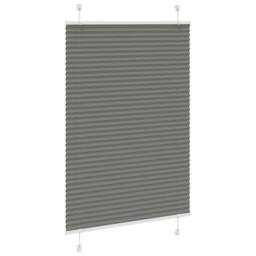 Berkfield Home Pleated Blind Anthracite 85x100 cm Fabric Width 84.4 cm Polyester in Dark Grey - thumbnail 1