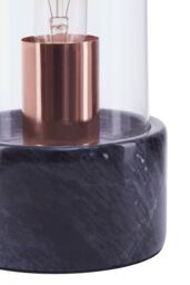 Orsina Lamonte Marble Base Bell Lamp in Black - thumbnail 3