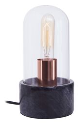 Orsina Lamonte Marble Base Bell Lamp in Black