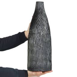 Wyld and Coco Black Terracotta Vase 50cm - Minimalist Scandi Decorative - thumbnail 3