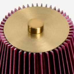 OHS Pleated Bedside Lamp LED Rechargeable Cordless Night Light in Dark Red - thumbnail 2