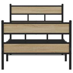 Berkfield Home Metal Bed Frame without Mattress Sonoma Oak 80x200 cm - thumbnail 4