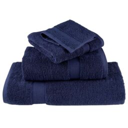 Berkfield Home Premium Shower Towels SOLUND 10pcs Navy Blue 70x140cm 600gsm - thumbnail 4
