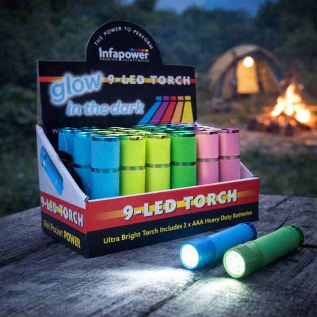 Dragodirect 9 LED Glow in the Dark Torch Bright & Durable - image 1