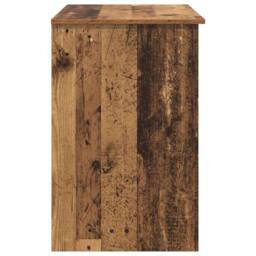Berkfield Home Desk with Storage Old Wood 90x49.5x75 cm Engineered wood in Brown - thumbnail 7
