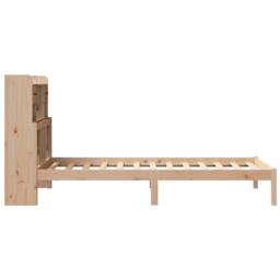 Berkfield Home Bookcase Bed without Mattress 75x190 cm Small Single Solid Wood Pine in Natural - thumbnail 5