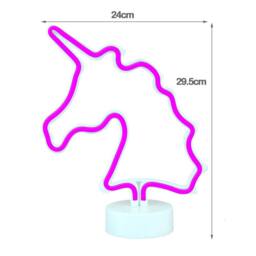 simpa LED Novelty Neon Unicorn Light in Pink - thumbnail 2