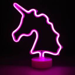 simpa LED Novelty Neon Unicorn Light in Pink