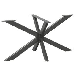 Berkfield Home Dining Table Leg Spider Shape Anthracite 150x78x(72-73) cm Steel