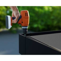 Palram Oslo 20 x 20 Feet Carport Kit, Black Structure Grey Panels - L607.5 cm - thumbnail 9