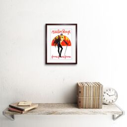 "Artery8 Wall Art Print Burlesque Moulin Rouge Paris Girls Artwork Framed 9X7 Inch in Brown - Size: W7"" x H9""" - thumbnail 2