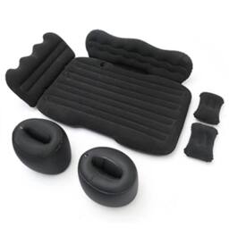 FLAVORA Car Inflatable Mattress Travel Air Bed Back Seat Rest Sleeping Pad in Grey - thumbnail 1
