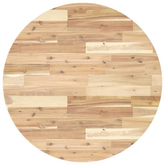 Berkfield Home Table Top Round √ò80x4 cm Solid Wood Acacia in Brown - Size: 80x4 cm - image 1