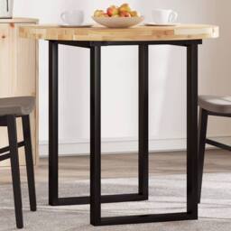 Berkfield Home Table Top Round √ò80x4 cm Solid Wood Acacia in Brown - Size: 80x4 cm - thumbnail 2