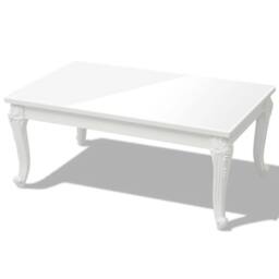 Berkfield Home Coffee Table 100x60x42 cm High Gloss White - Size: 100 x 60 x 42 cm - thumbnail 1