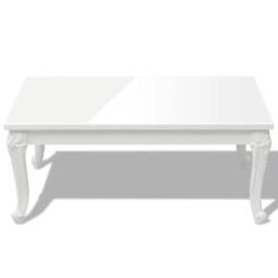 Berkfield Home Coffee Table 100x60x42 cm High Gloss White - Size: 100 x 60 x 42 cm - thumbnail 3