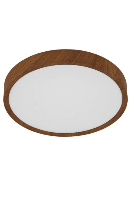 Eglo Musurita Natural Wood Effect Metal & Plastic Integrated LED Flush Fitting in Brown - image 1