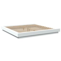Berkfield Home Bed Frame with LED Lights without Mattress White 180x200cm - Size: Super King - thumbnail 3