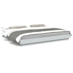 Berkfield Home Bed Frame with LED Lights without Mattress White 180x200cm - Size: Super King - thumbnail 2