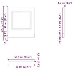 Berkfield Home Decorative Dishwasher Panel¬†Kalmar¬†Old Wood 60x1.5x67 cm Engine in Brown - thumbnail 8