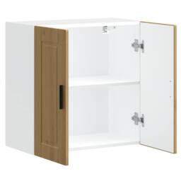 Berkfield Home Kitchen Wall Cabinet Porto Artisan Oak Engineered Wood in Brown - thumbnail 5