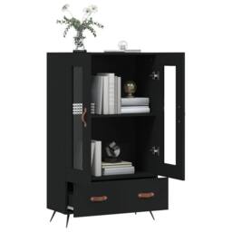 Berkfield Home Highboard Black 69.5x31x115 cm Engineered Wood - thumbnail 4