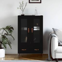 Berkfield Home Highboard Black 69.5x31x115 cm Engineered Wood - thumbnail 2