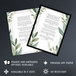 "Artery8 Wall Art Print Modern Blessed Beatitudes Green Pope Francis Quote Bible Poster - Size: W24"" x H32""" - thumbnail 2
