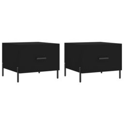 Berkfield Home Coffee Tables 2 pcs Black 50x50x40 cm Engineered Wood - Size: 50 x 50 x 40 cm - thumbnail 2