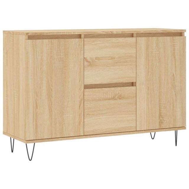 Berkfield Home Sideboard Sonoma Oak 104x35x70 cm Engineered Wood in Tan - Size: 104 x 35 x 70 cm - image 1
