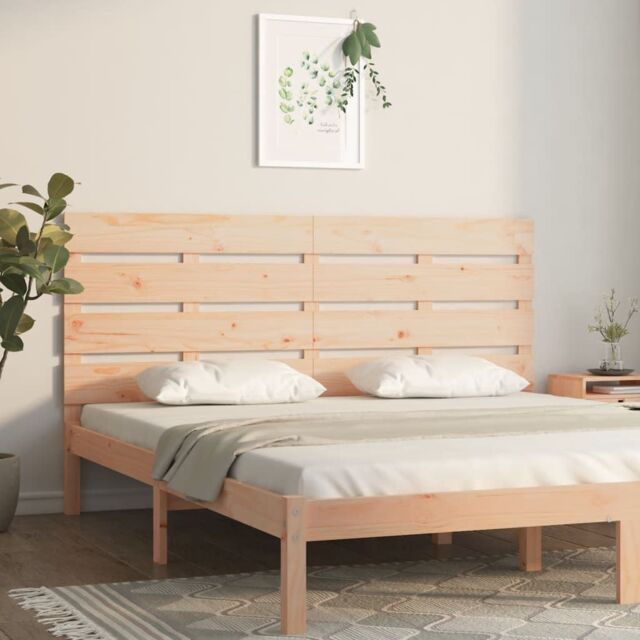 Berkfield Home Headboard 160x3x80 cm Solid Wood Pine in Brown - Size: 160 x 3 x 80 cm - image 1