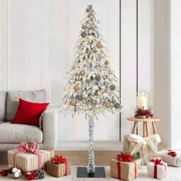 Berkfield Home Christmas Tree with 300 LEDs White 180 cm PE & Steel