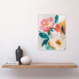"Artery8 Soft Blushing Peonies Painting Floral Bouquet Wall Art Print in Pink - Size: W18"" x H24""" - thumbnail 4