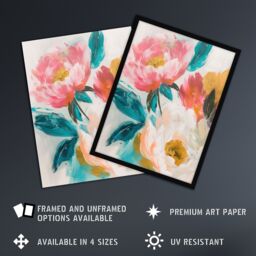 "Artery8 Soft Blushing Peonies Painting Floral Bouquet Wall Art Print in Pink - Size: W18"" x H24""" - thumbnail 2