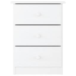 Berkfield Home Bedside Cabinet ALTA White 41x35x55 cm Solid Wood Pine - Size: 41 x 35 x 55 cm - thumbnail 3