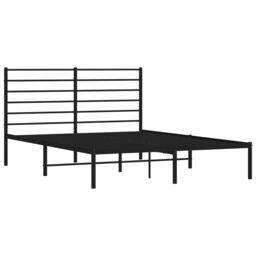 Berkfield Home Metal Bed Frame with Headboard Black 160x200 cm - thumbnail 5