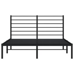 Berkfield Home Metal Bed Frame with Headboard Black 160x200 cm - thumbnail 6
