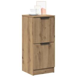 Berkfield Home Sideboards 2 pcs Artisan Oak 30x30x70 cm Engineered Wood in Brown - Size: 30 x 30 x 70 cm - thumbnail 4