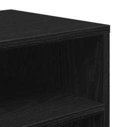 Berkfield Home Decorative Book Cabinet Black 66x31x80 cm Engineered Wood - Size: 66 x 31 x 80 cm - thumbnail 7