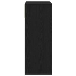 Berkfield Home Decorative Book Cabinet Black 66x31x80 cm Engineered Wood - Size: 66 x 31 x 80 cm - thumbnail 5