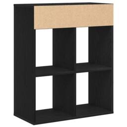 Berkfield Home Decorative Book Cabinet Black 66x31x80 cm Engineered Wood - Size: 66 x 31 x 80 cm - thumbnail 6