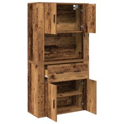 Berkfield Home Highboard Old Wood 80x33x150 cm Engineered Wood in Brown - Size: 80 x 33 x 150 cm - thumbnail 5