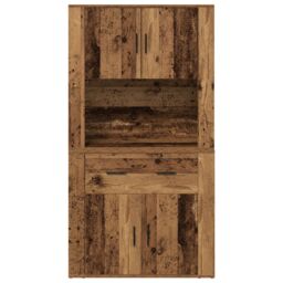 Berkfield Home Highboard Old Wood 80x33x150 cm Engineered Wood in Brown - Size: 80 x 33 x 150 cm - thumbnail 6