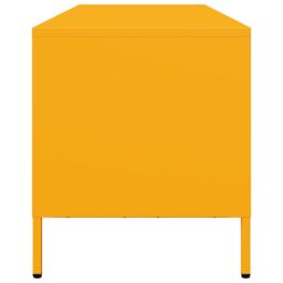 Berkfield Home TV Cabinet Mustard Yellow 135x39x43.5 cm Cold-rolled Steel - thumbnail 6