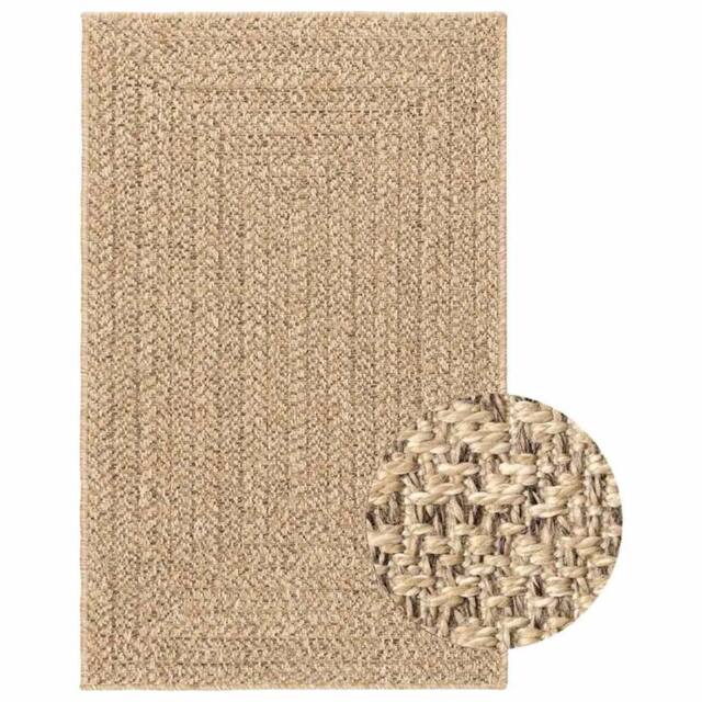 Berkfield Home Rug ZIZUR Beige 160x230 cm Jute Look Indoor & Outdoor - Size: Medium - image 1