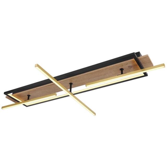 Netlighting Beatrix Semi Ceiling Light Black 60x100cm Rectangular Rotating LED - Size: 60x100 cm - image 1
