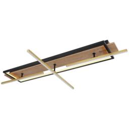 Netlighting Beatrix Semi Ceiling Light Black 60x100cm Rectangular Rotating LED - Size: 60x100 cm - thumbnail 5