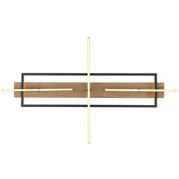 Netlighting Beatrix Semi Ceiling Light Black 60x100cm Rectangular Rotating LED - Size: 60x100 cm - thumbnail 4